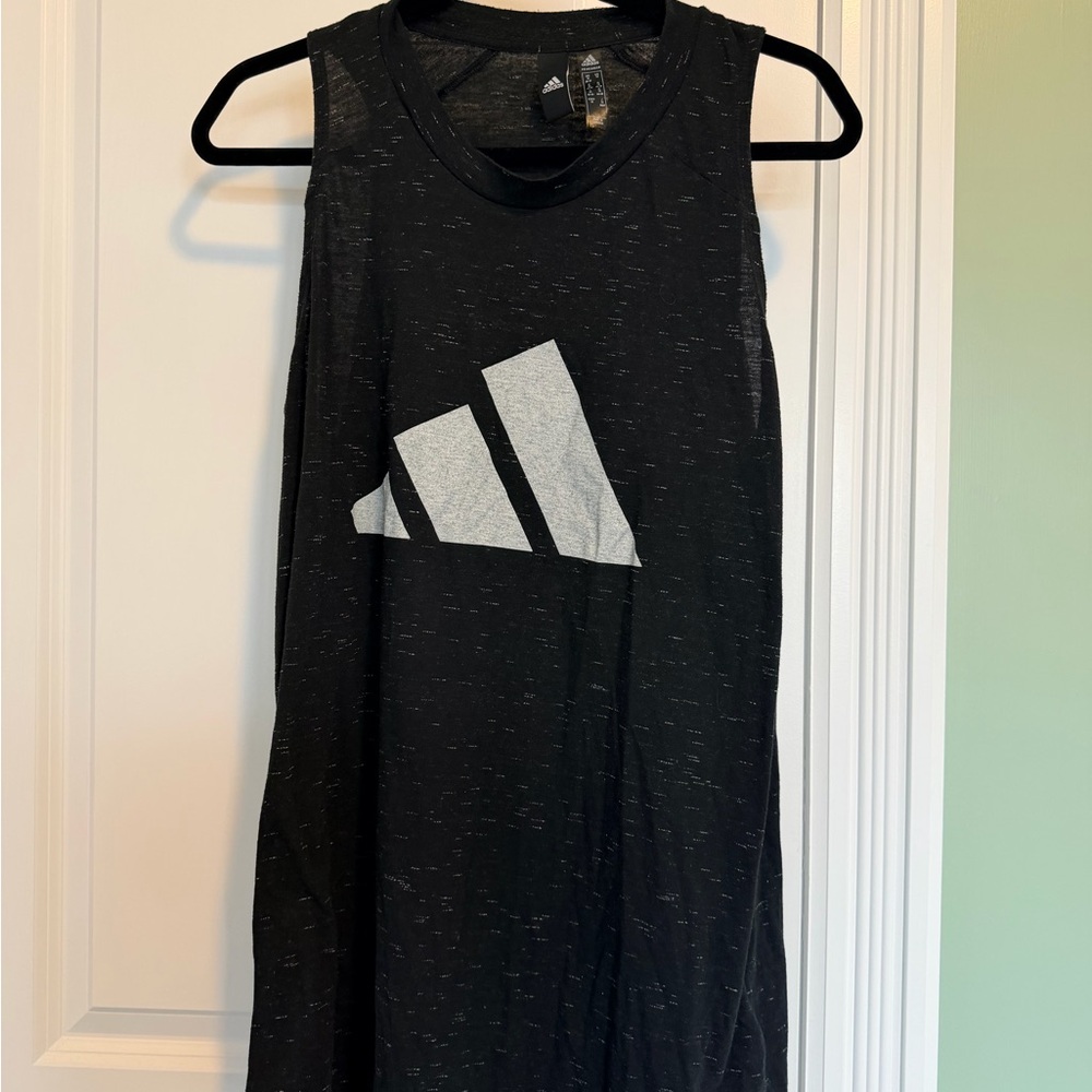 Adidas Primegreen Black Muscle Tank Top Logo Sleeveless Athletic 1X